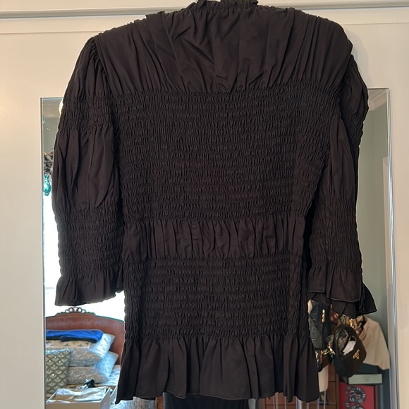 8 by YOOX smocked blouse black never worn S - SX - Picture 2 of 3